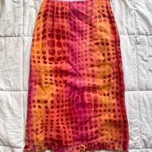 Pink and Orange Italian Skirt